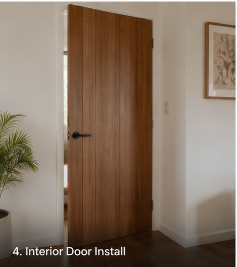 Interior timber door installation